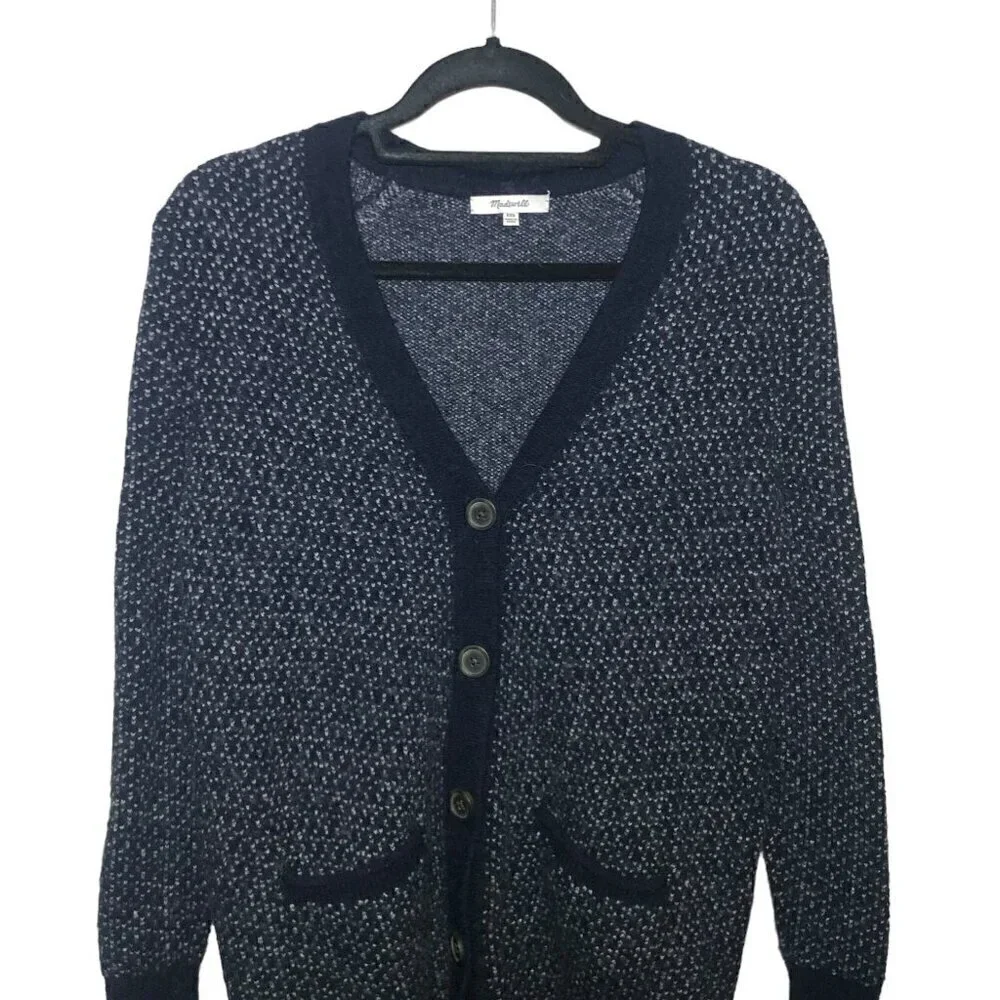 Madwell Bird's Eye Maysfield Cardigan Sweater in Coziest Yarn